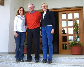 Geerteke Kroes (r) met Fritz Stahlecker (m) en Petra Wägenbaur